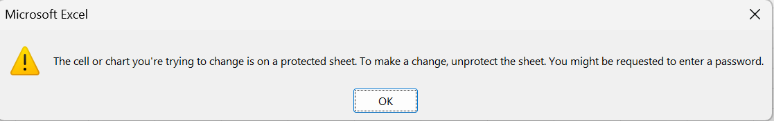 Protected sheet in Excel Protected sheet in Excel