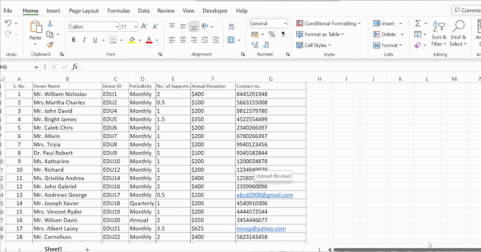 Hide more columns by grouping.