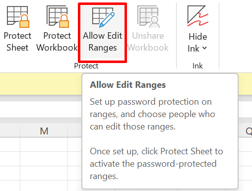 Allow Edit Ranges in Excel Allow Edit Ranges in Excel