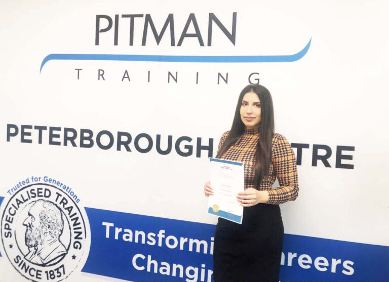 Petra follows her career dream and secures an office job after her Amazon Career Choice funded studies with Pitman Peterborough