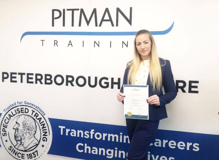 Svetlana realises her career aspirations after her Amazon Career Choice funded studies at Pitman Training Peterborough