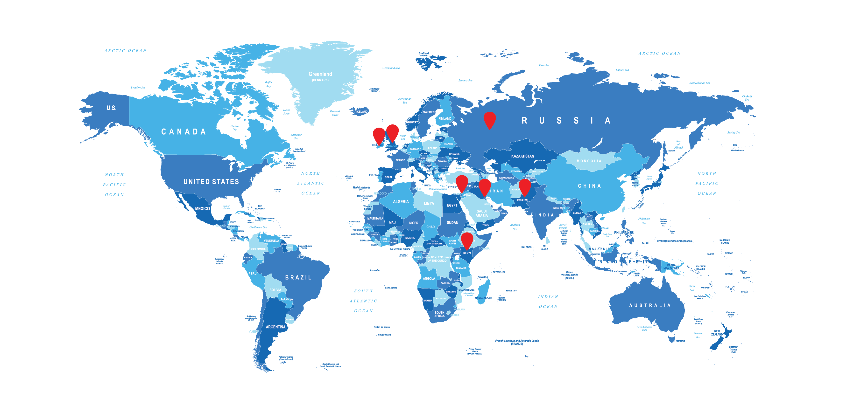 Pitman Training International Locations Map 2024