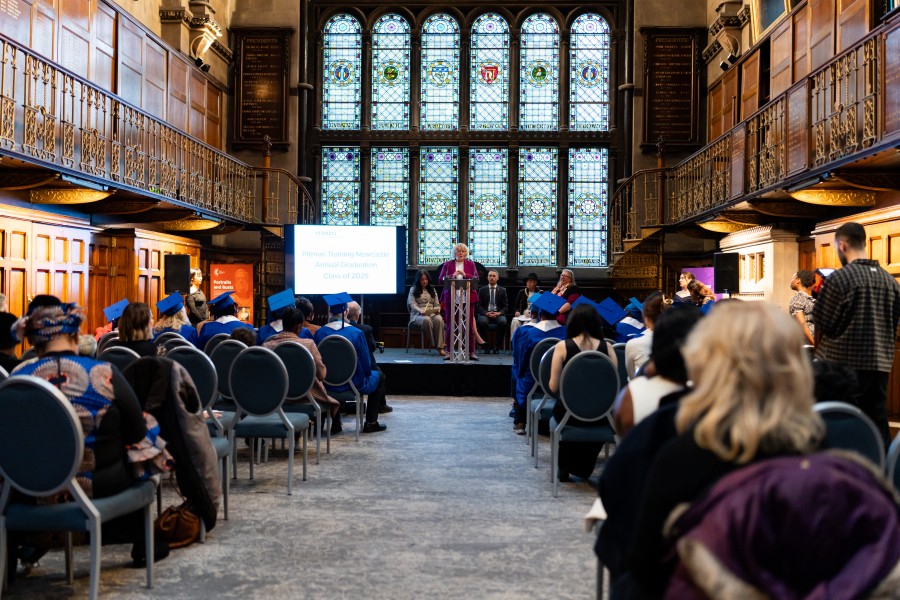 Graduation ceremony at The Common Room in Newcastle for Pitman Training Newcastle students 2025